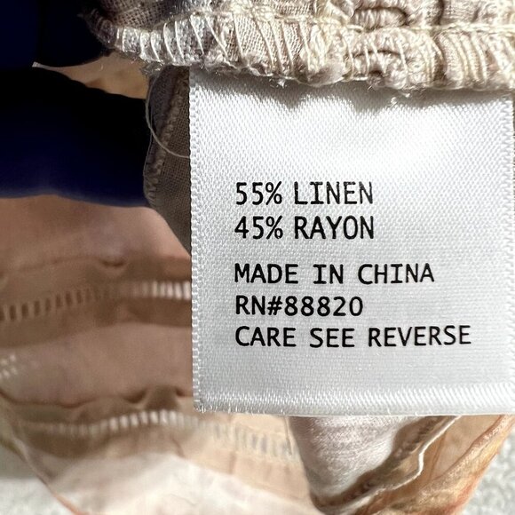 Rachel Zoe NWT Women S Linen Blend Halter Top Tropical Palm Tree Resort Vacation - Picture 13 of 15